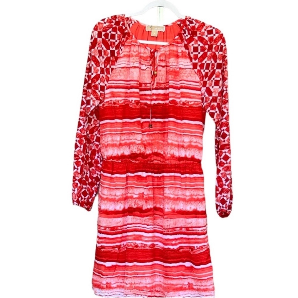 Michael Kors Long Sleeves Line Multi
Pattern Slip On Dress Size 6